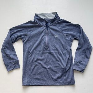 Vineyard Vines Kids Blue Quarter-Zip Shirt